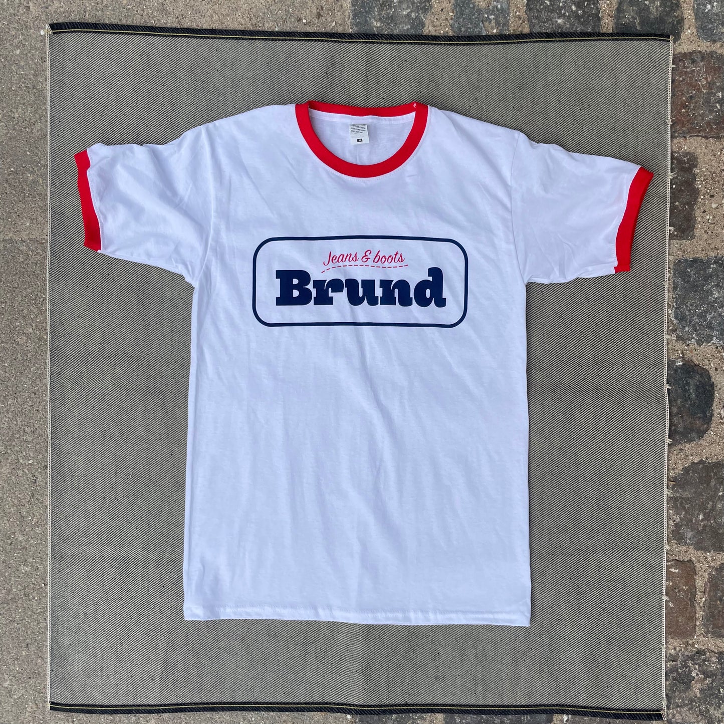 Brund - Ringer Logo Tee Red/White