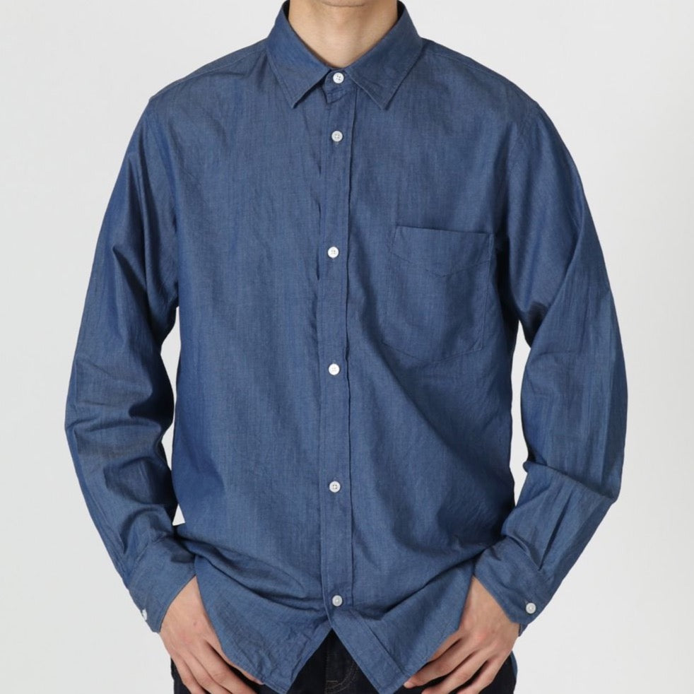 Japan Blue - 5 oz Cote d’Ivoire Selvedge Dark Chambray Shirt