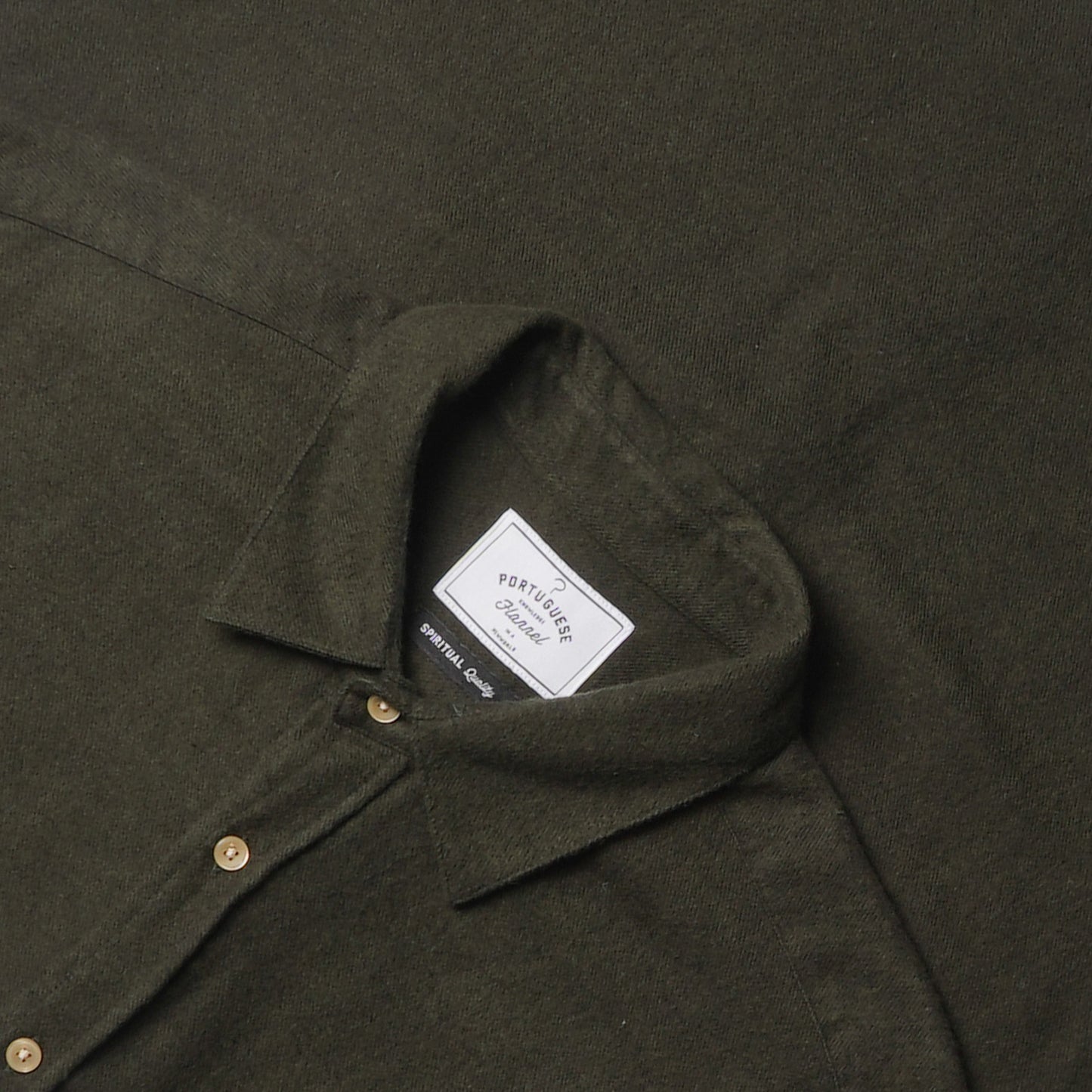 Portuguese Flannel - Teca green Flannel
