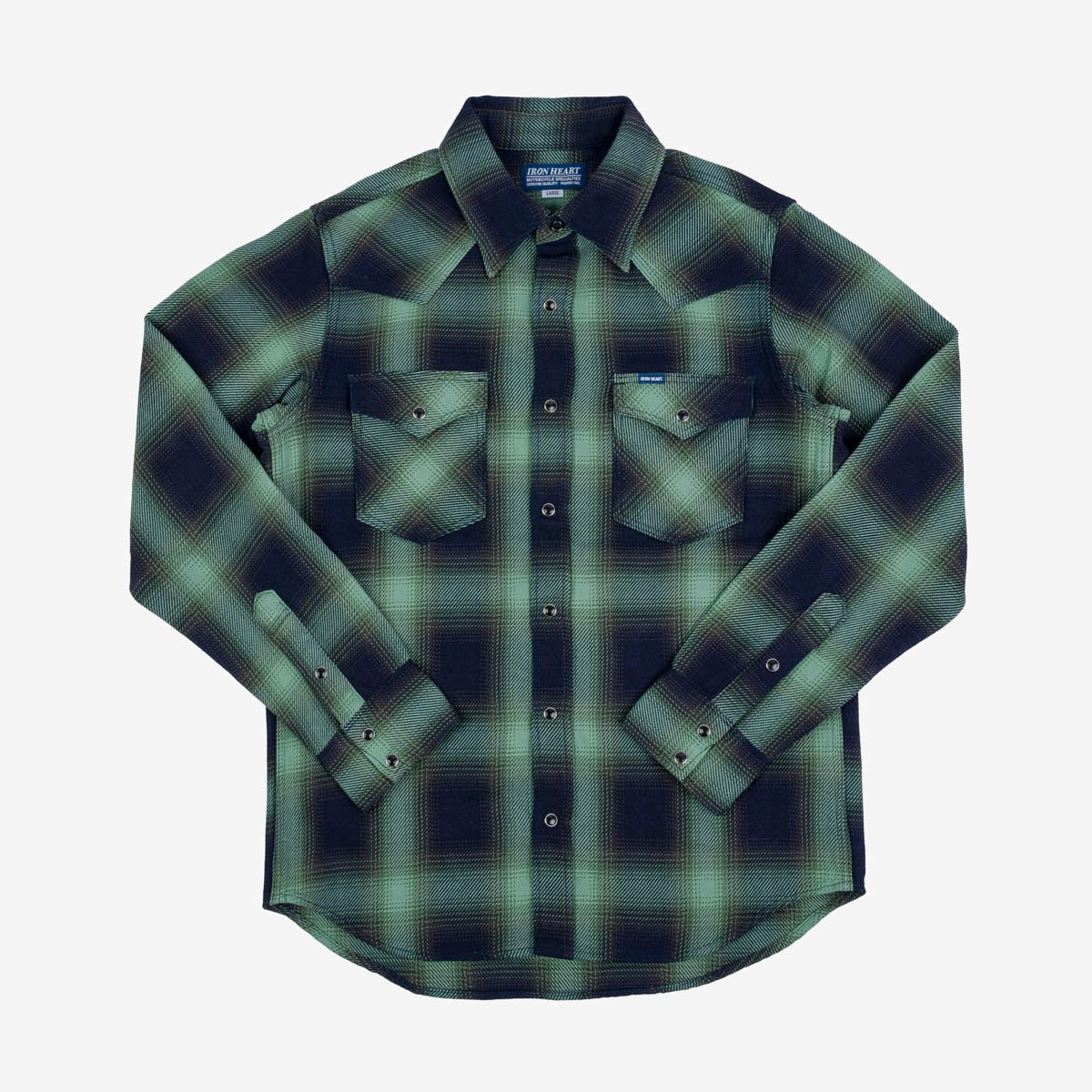 Iron Heart - IHSH-348-Grn Ombré Check