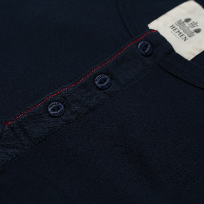 Hemen - Harri Deep Marine Henley Long Sleeve