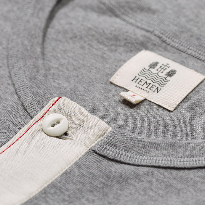 Hemen - Harri Grey Henley Long Sleeve