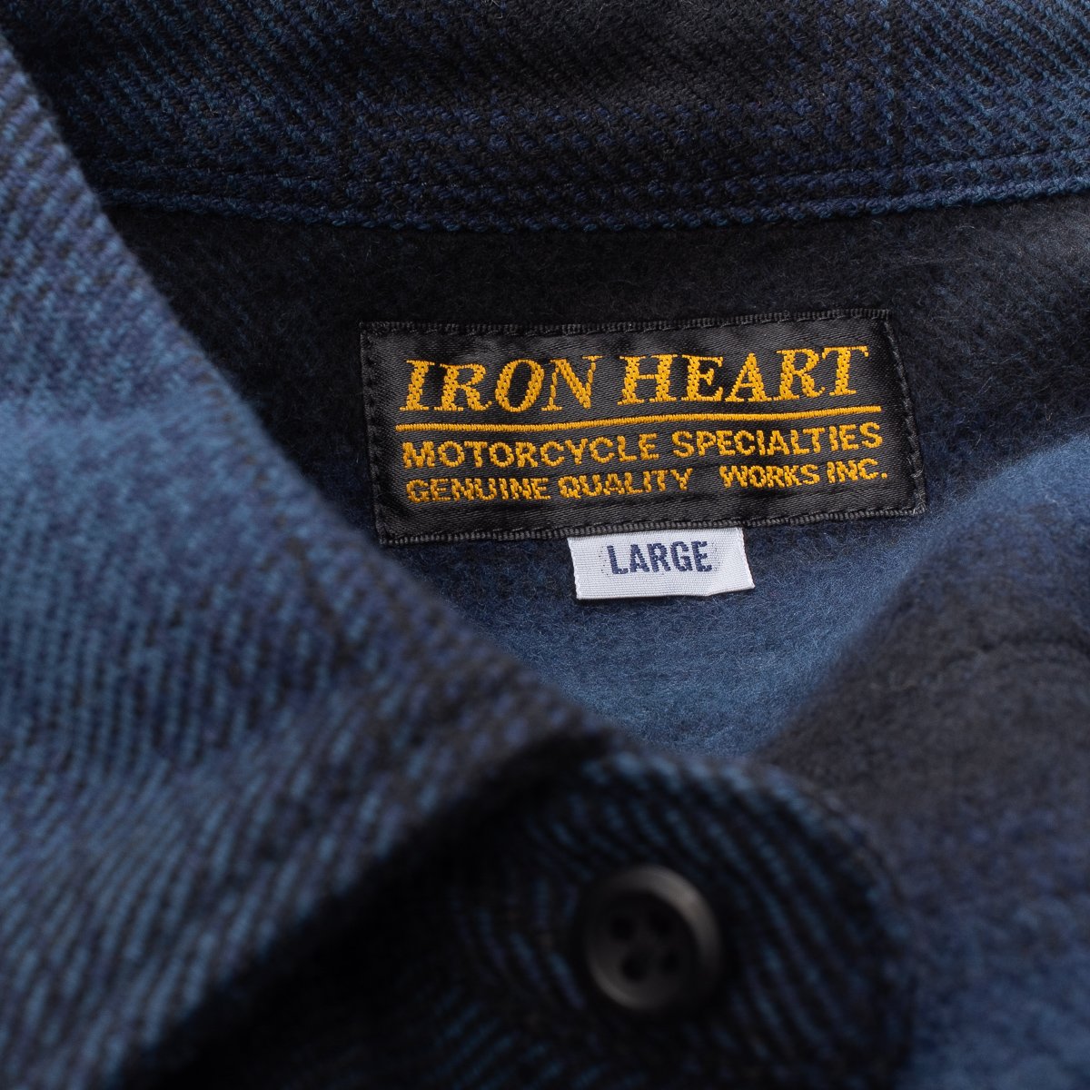Iron Heart - IHSH-264-Nav Ombré Check Western