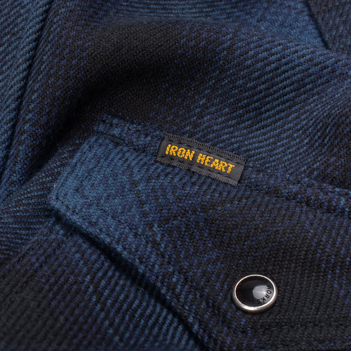 Iron Heart - IHSH-264-Nav Ombré Check Western