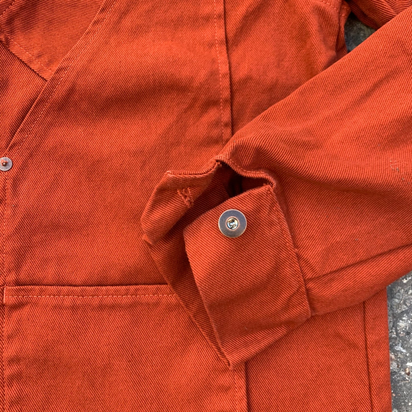Tellason - Jacket, Coverall, International Orange Bull Denim