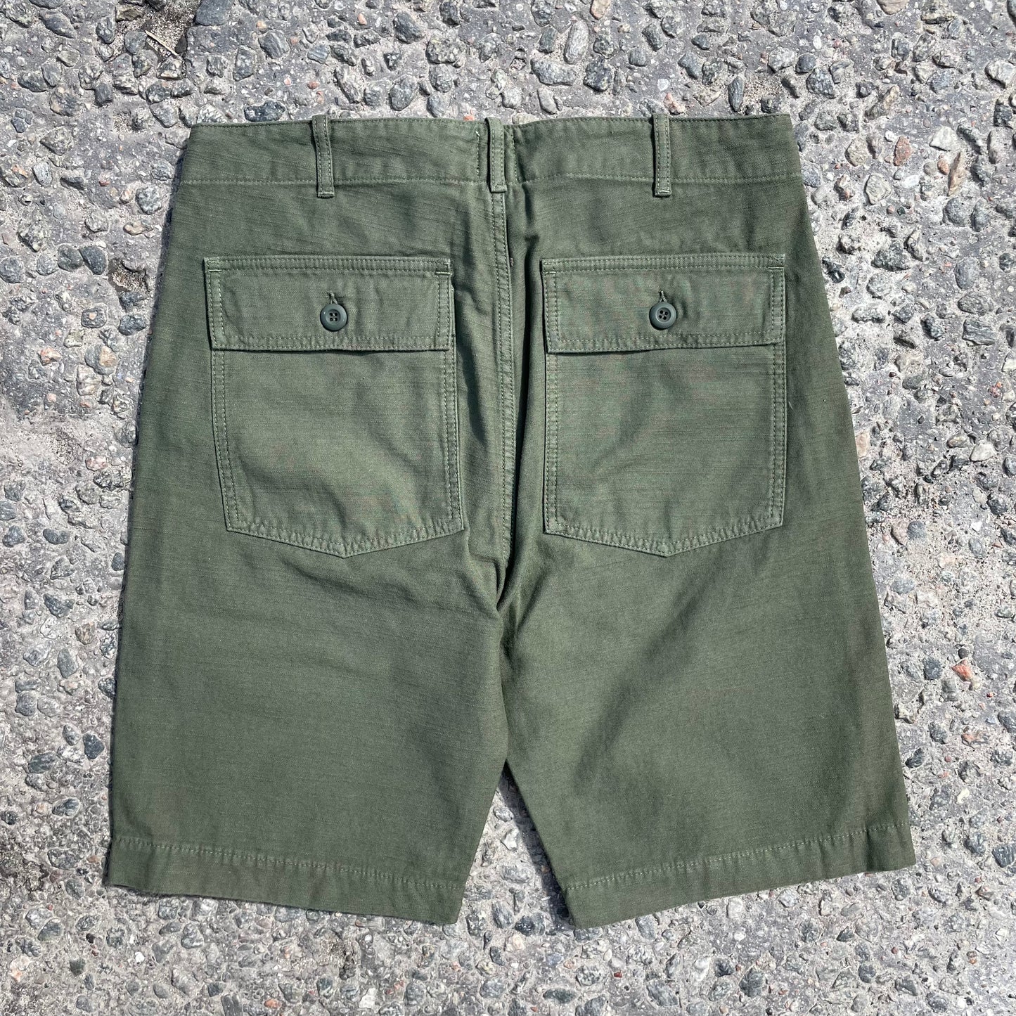 Tellason - Shorts, Fatigue Short Olive Sateen