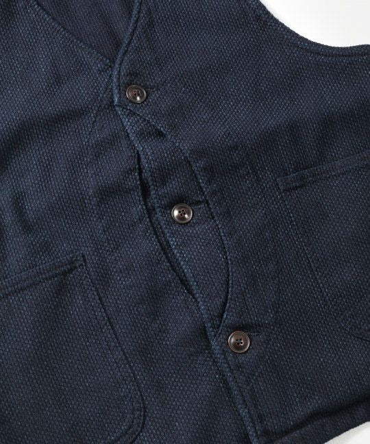 Japan Blue - Indigo Sashiko Hunting Vest