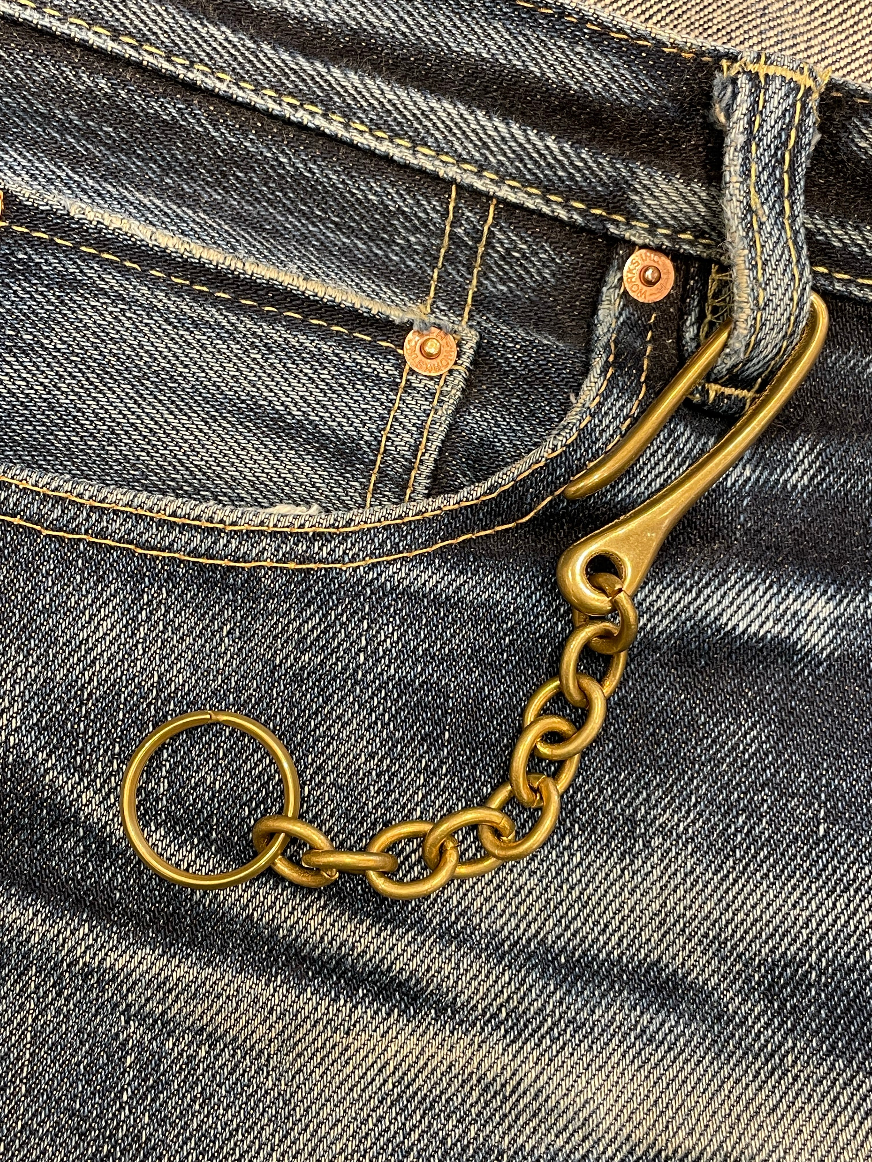 Kobashi Handmade Fishhook Belt Chain - Solid Brass