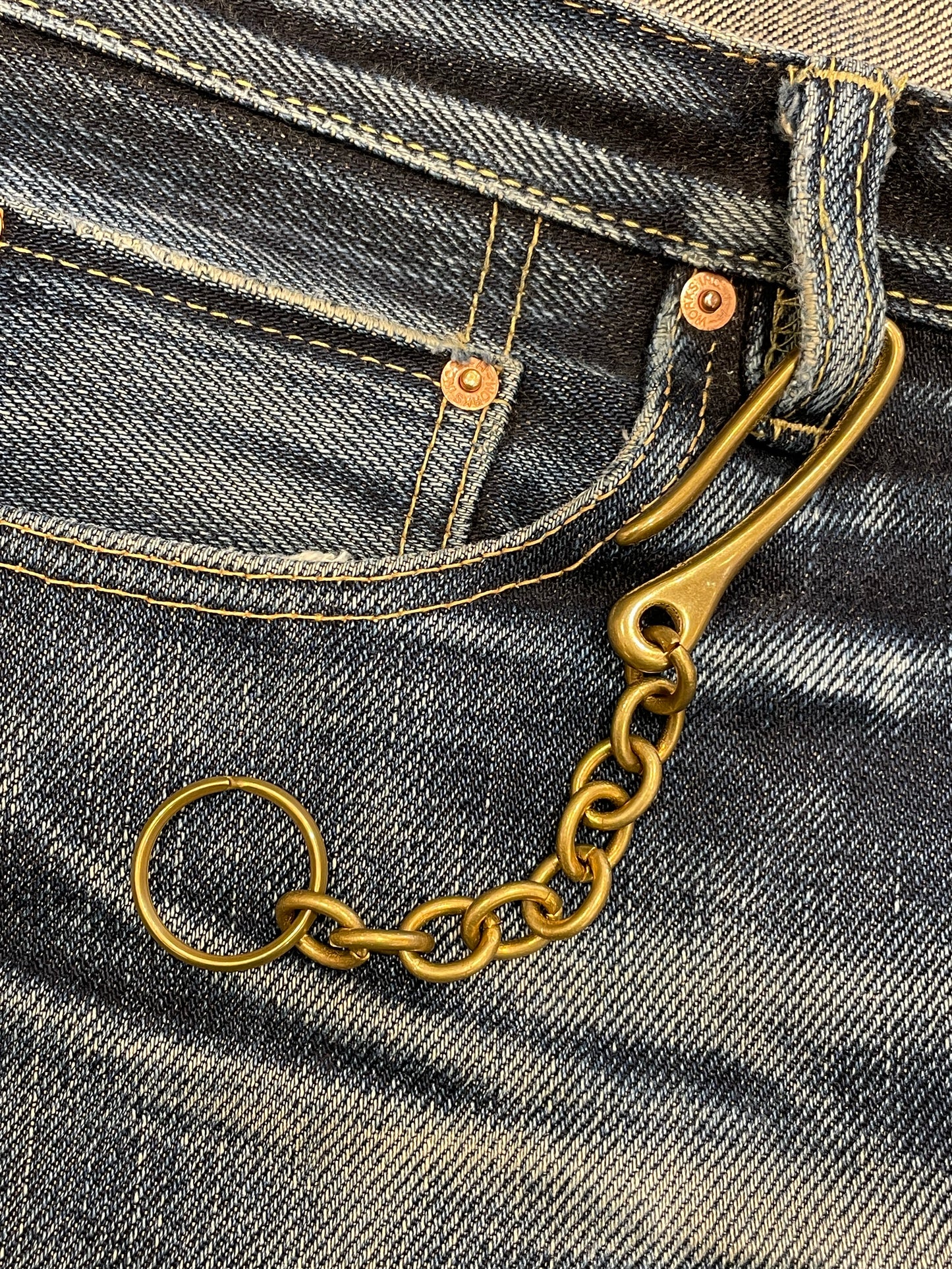 Kobashi Studios - Belt Hook Key Chain Brass