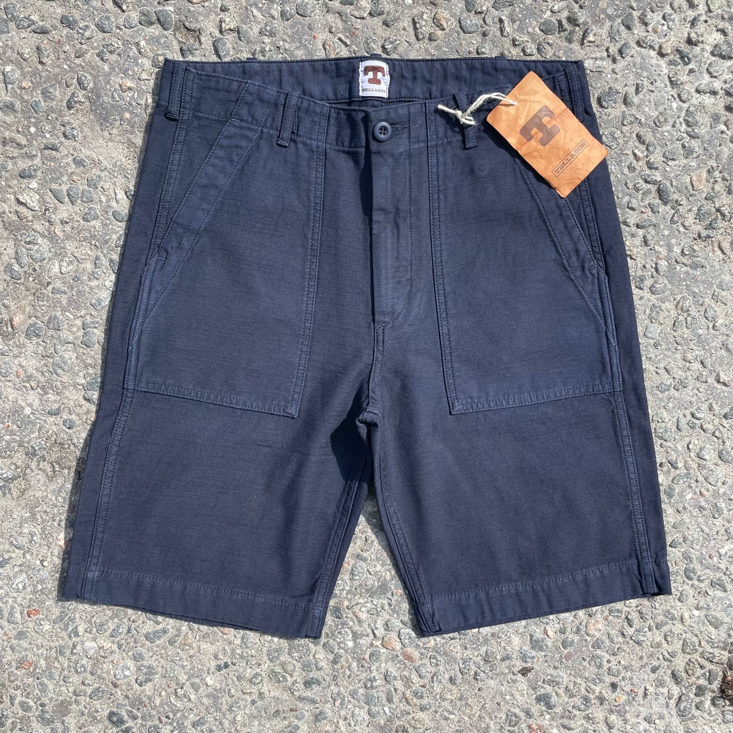 Tellason - Shorts, Fatigue Short Navy Sateen