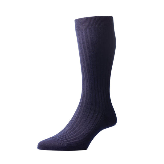 Pantherella - Navy Laburnum wool - Brund