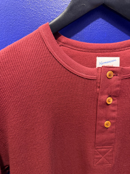Hermansson Folktrikå - 001 Ribbed Henley Bordeaux