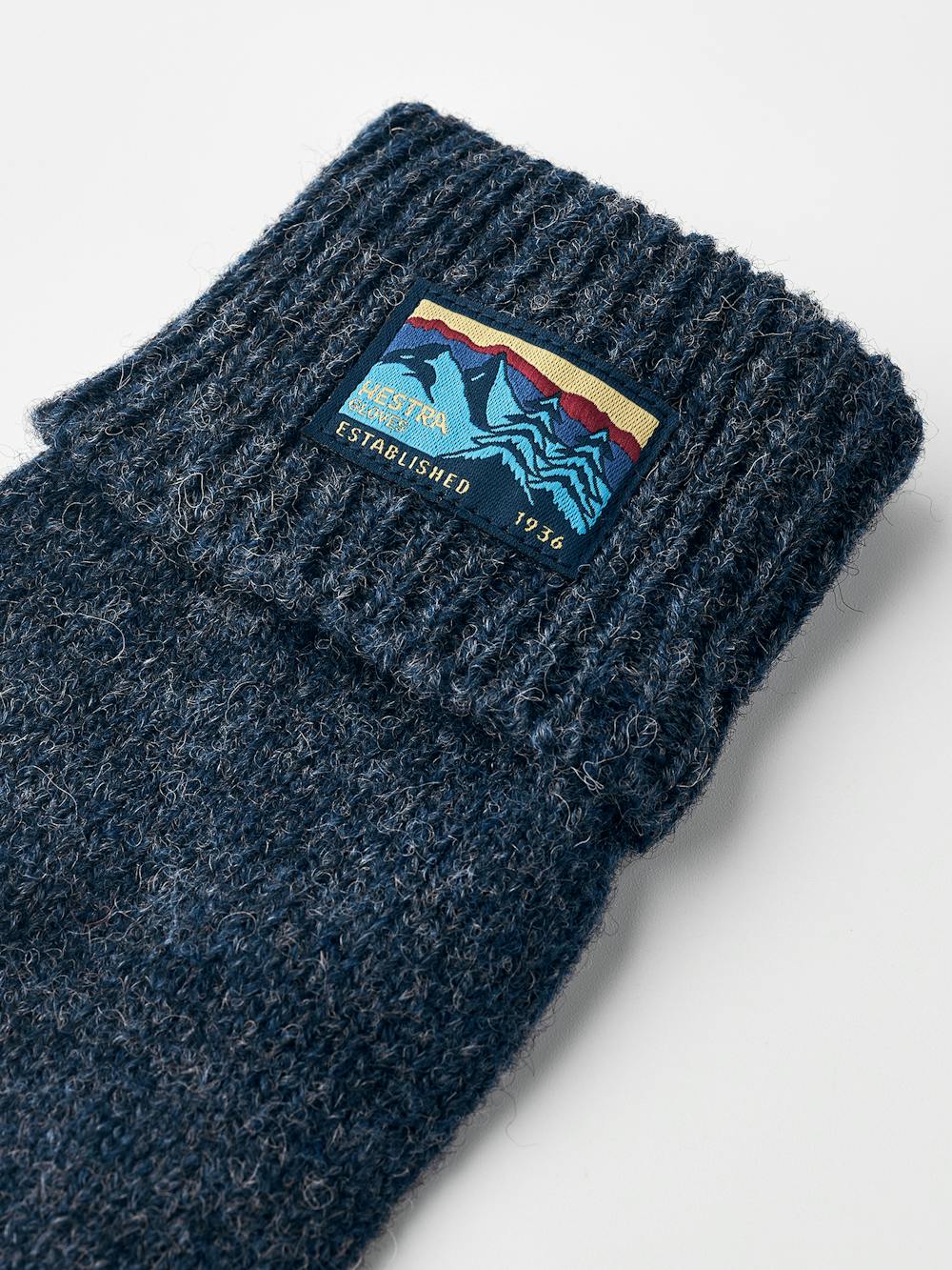 Hestra gloves - Raggwool Half Finger Navy