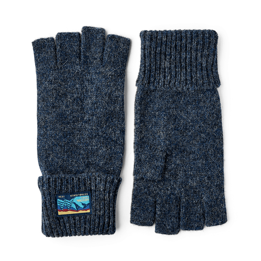 Hestra gloves - Raggwool Half Finger Navy