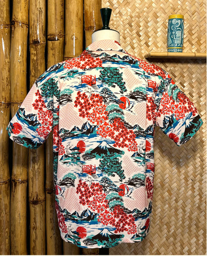Micky Oye - Aloha Shirt Land of Fujiyama White/Red