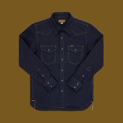 Iron Heart - IHSH-295 IB 14oz Western Shirt - Indigo/Black