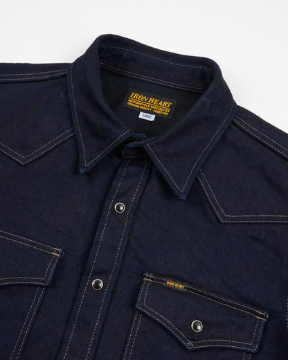 Iron Heart - IHSH-295 IB 14oz Western Shirt - Indigo/Black