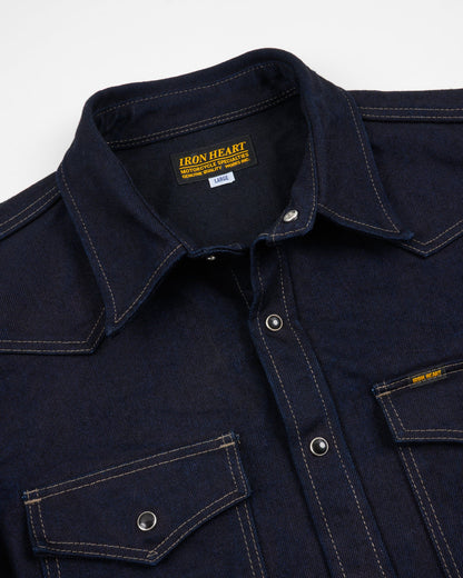 Iron Heart - IHSH-295 IB 14oz Western Shirt - Indigo/Black