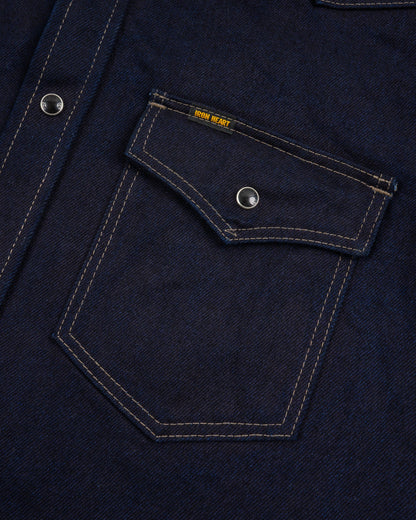 Iron Heart - IHSH-295 IB 14oz Western Shirt - Indigo/Black