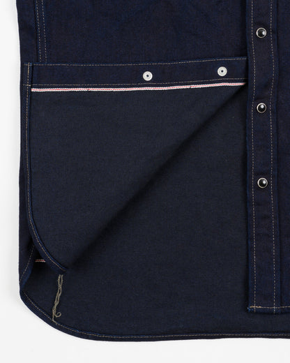 Iron Heart - IHSH-295 IB 14oz Western Shirt - Indigo/Black