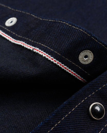 Iron Heart - IHSH-295 IB 14oz Western Shirt - Indigo/Black
