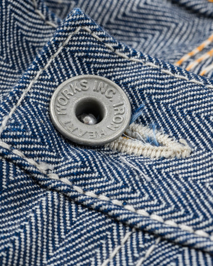 Iron Heart - IH-830Herringbone Painter’s Pants - Indigo