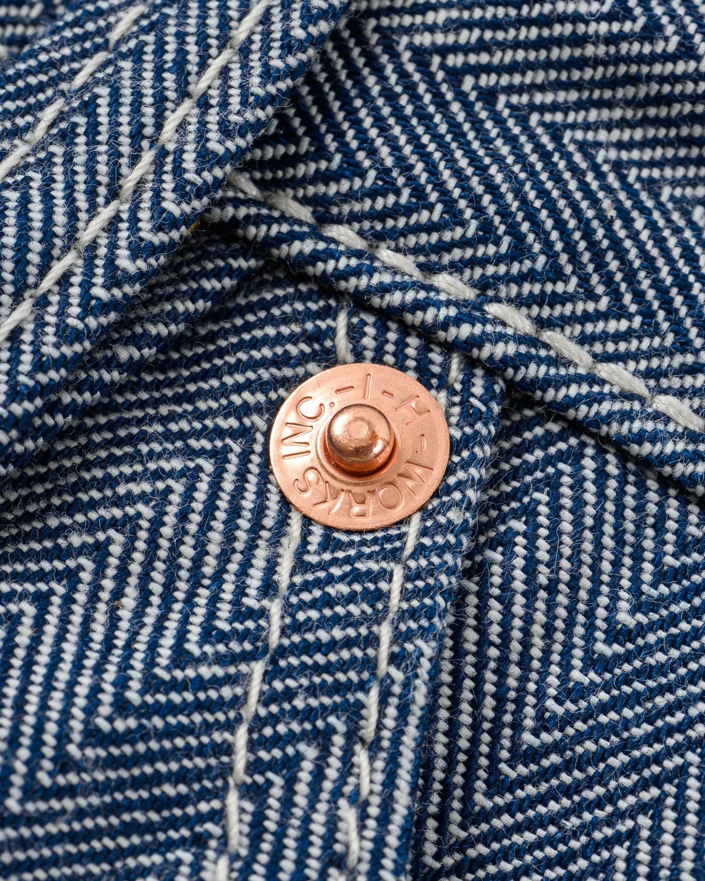 Iron Heart - IH-830Herringbone Painter’s Pants - Indigo