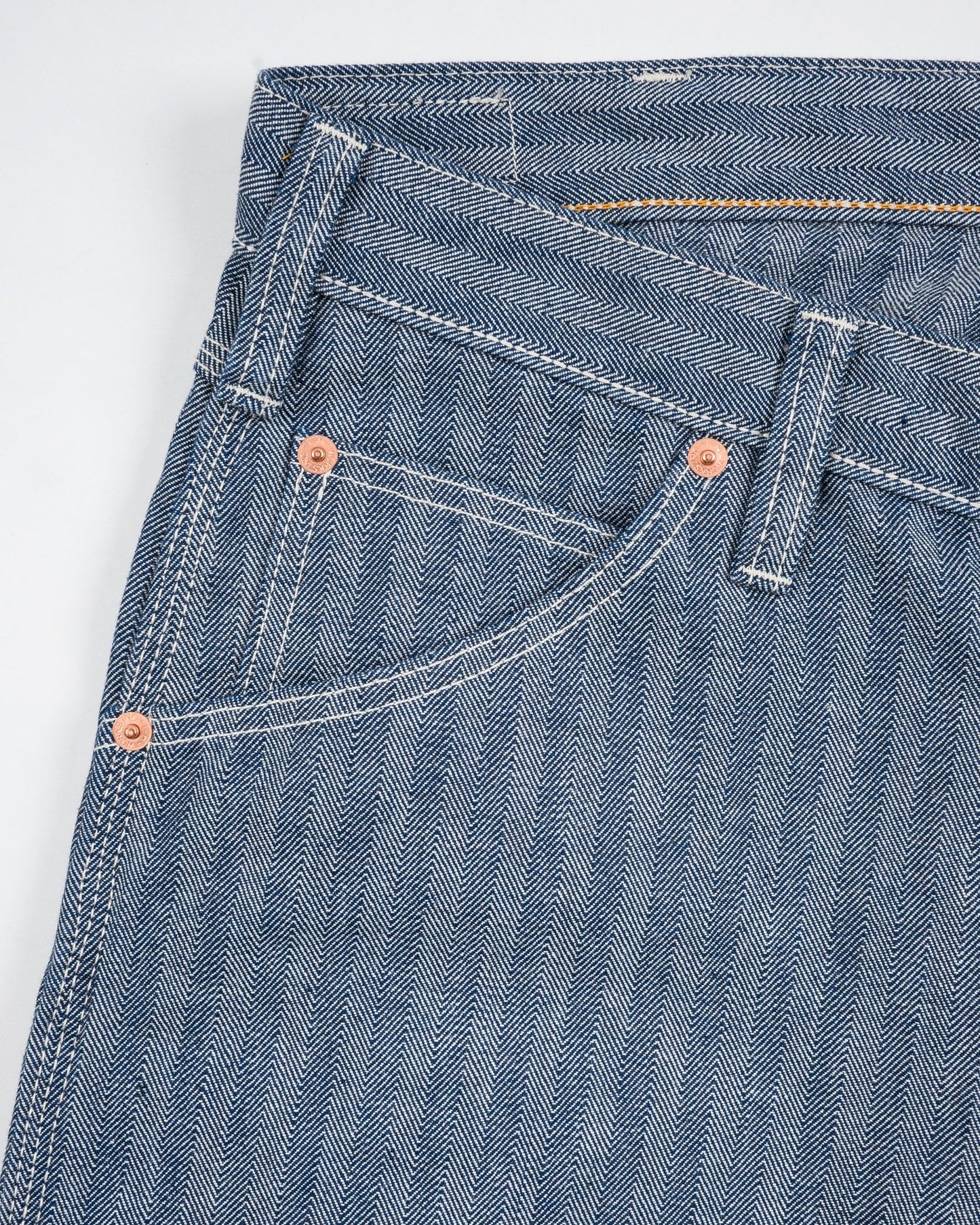Iron Heart - IH-830Herringbone Painter’s Pants - Indigo