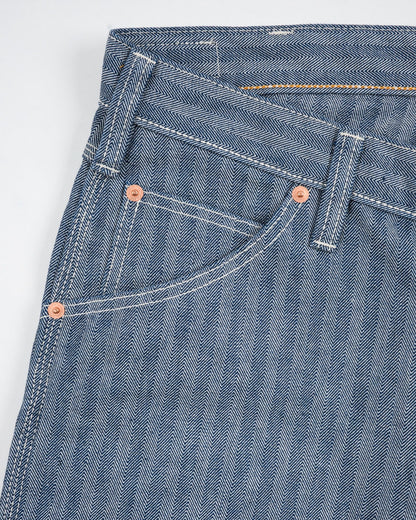 Iron Heart - IH-830Herringbone Painter’s Pants - Indigo
