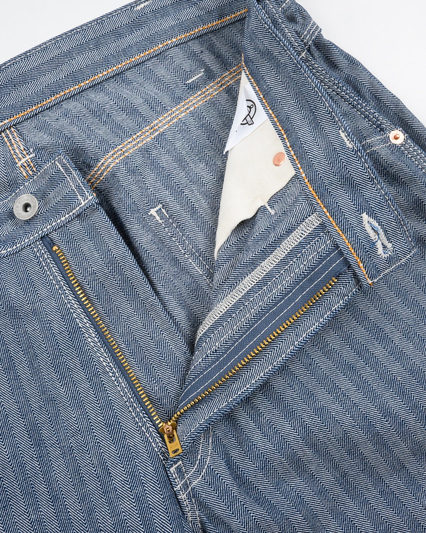 Iron Heart - IH-830Herringbone Painter’s Pants - Indigo