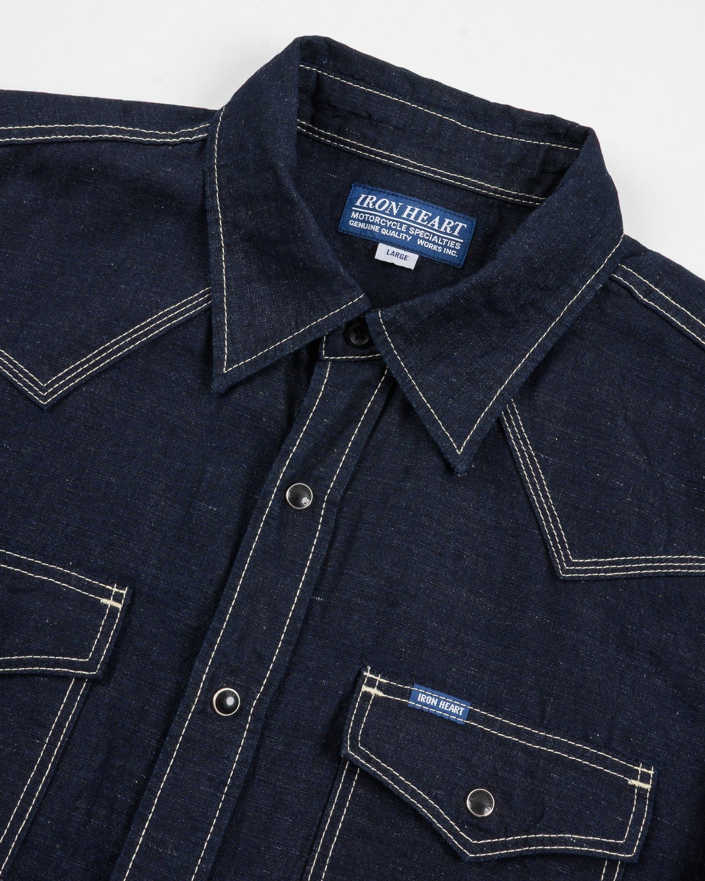 Iron Heart - Ihsh-444-IND 7oz Cotton/Linen Chambray