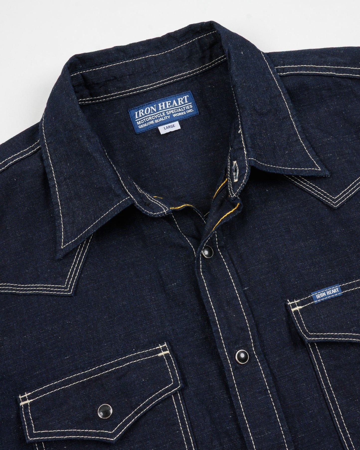 Iron Heart - Ihsh-444-IND 7oz Cotton/Linen Chambray