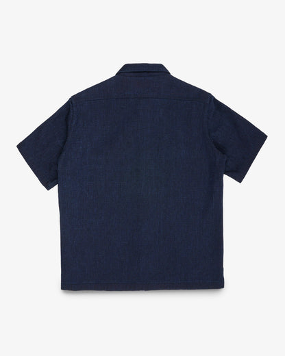 Iron Heart - Ihsh-445 Dobby Cloth Short Sleeve Mechanic Shirt - Indigo