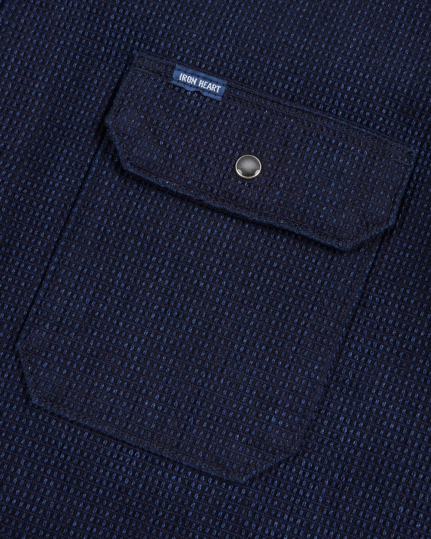 Iron Heart - Ihsh-445 Dobby Cloth Short Sleeve Mechanic Shirt - Indigo