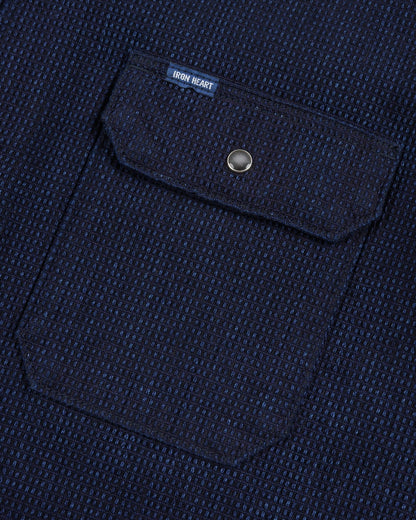Iron Heart - Ihsh-445 Dobby Cloth Short Sleeve Mechanic Shirt - Indigo