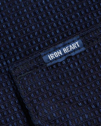 Iron Heart - Ihsh-445 Dobby Cloth Short Sleeve Mechanic Shirt - Indigo