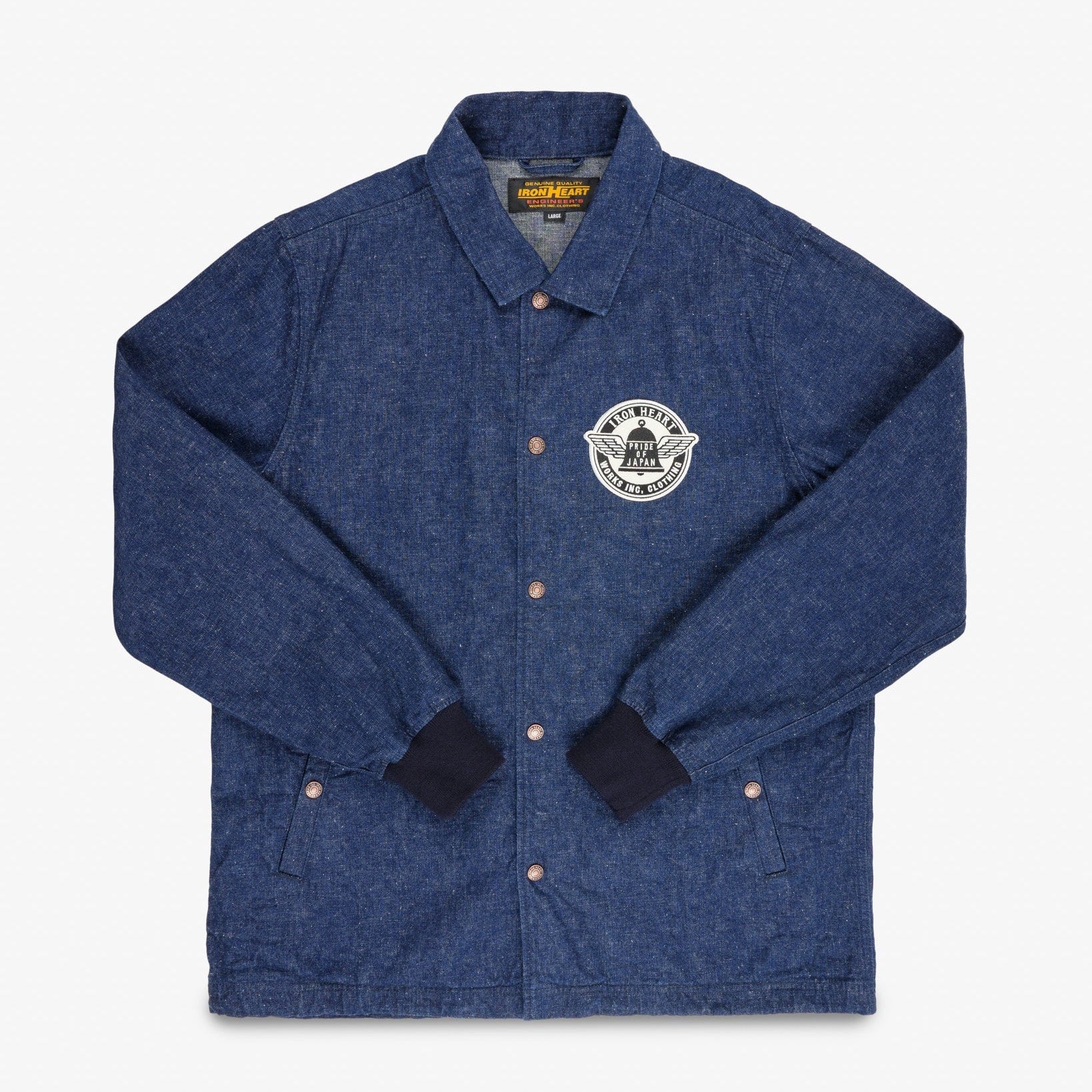 Iron Heart - IHJ-161 Neppy Selvedge Denim Coach Jacket - Indigo