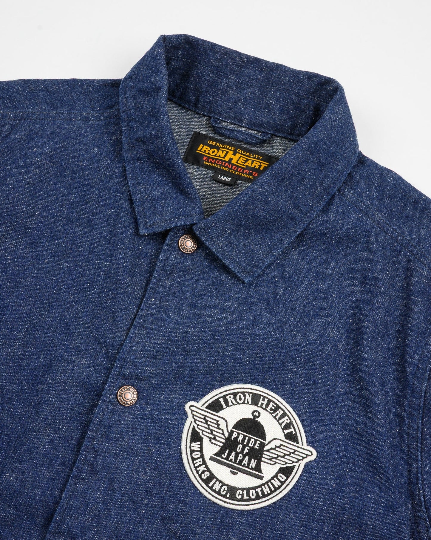Iron Heart - IHJ-161 Neppy Selvedge Denim Coach Jacket - Indigo