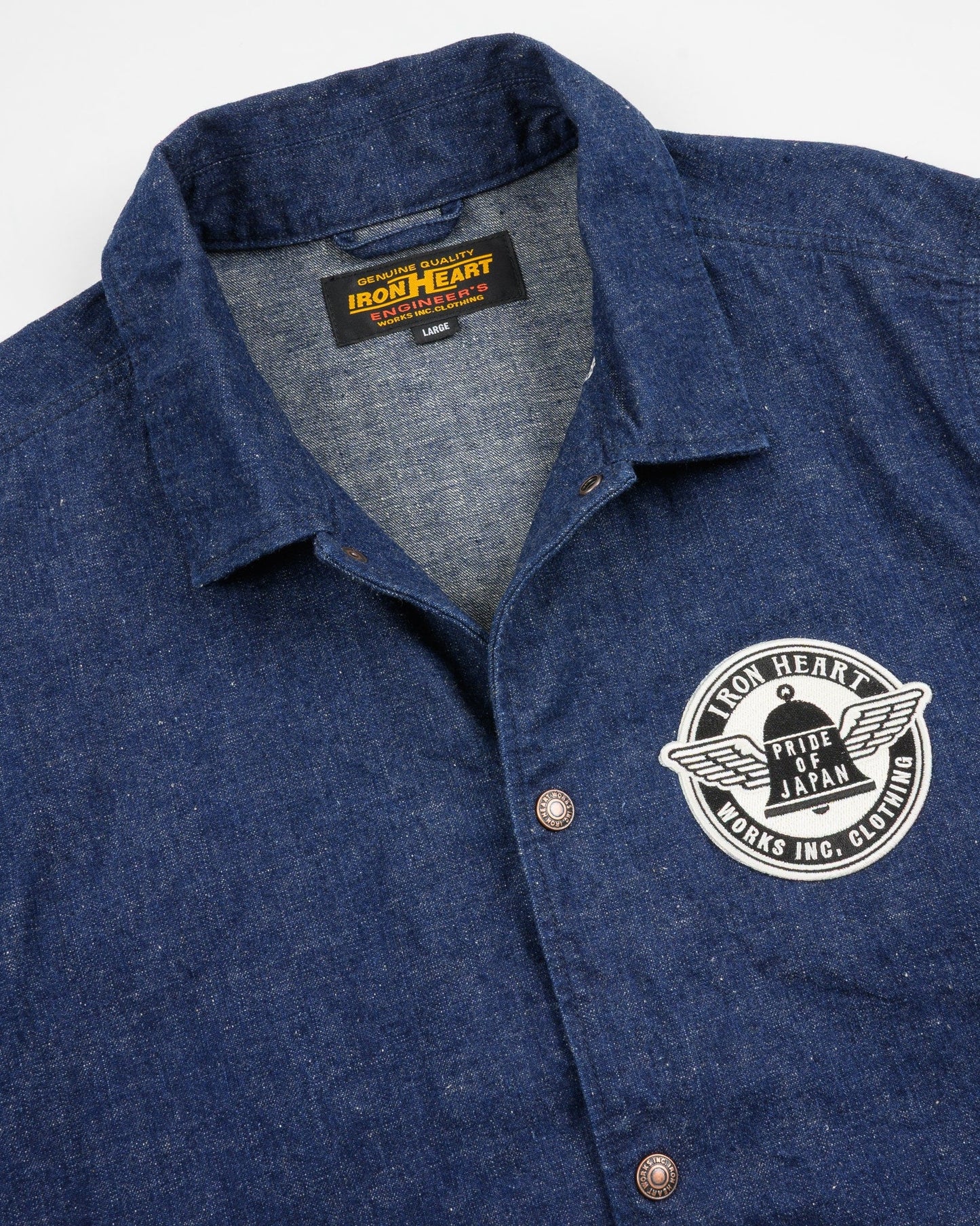 Iron Heart - IHJ-161 Neppy Selvedge Denim Coach Jacket - Indigo