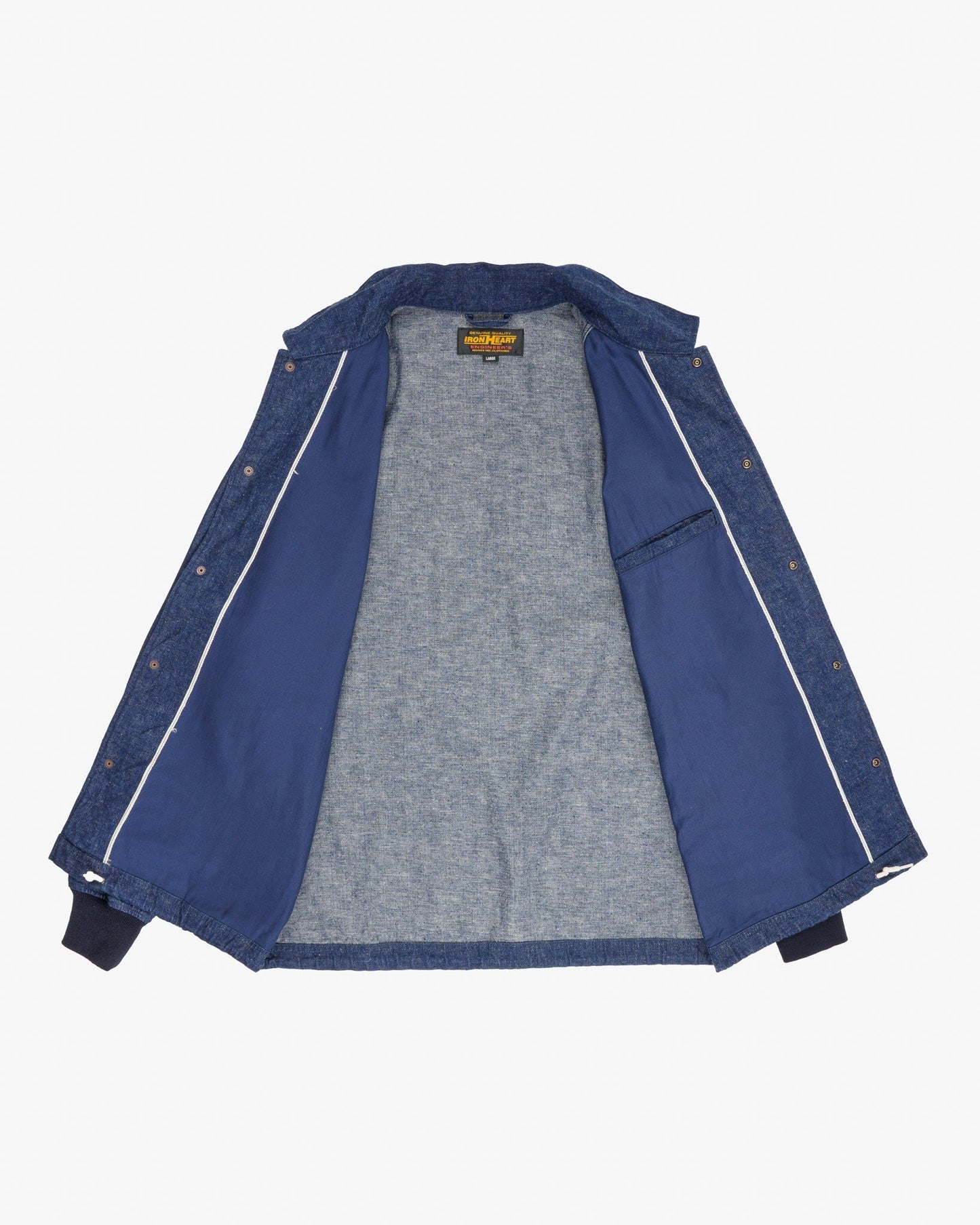 Iron Heart - IHJ-161 Neppy Selvedge Denim Coach Jacket - Indigo