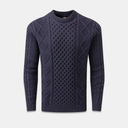 Gloverall - Aran Cable Knit Navy