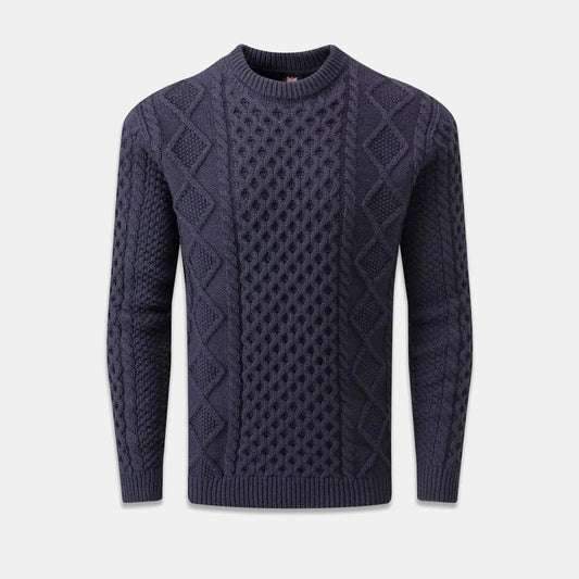 Gloverall - Aran Cable Knit Navy
