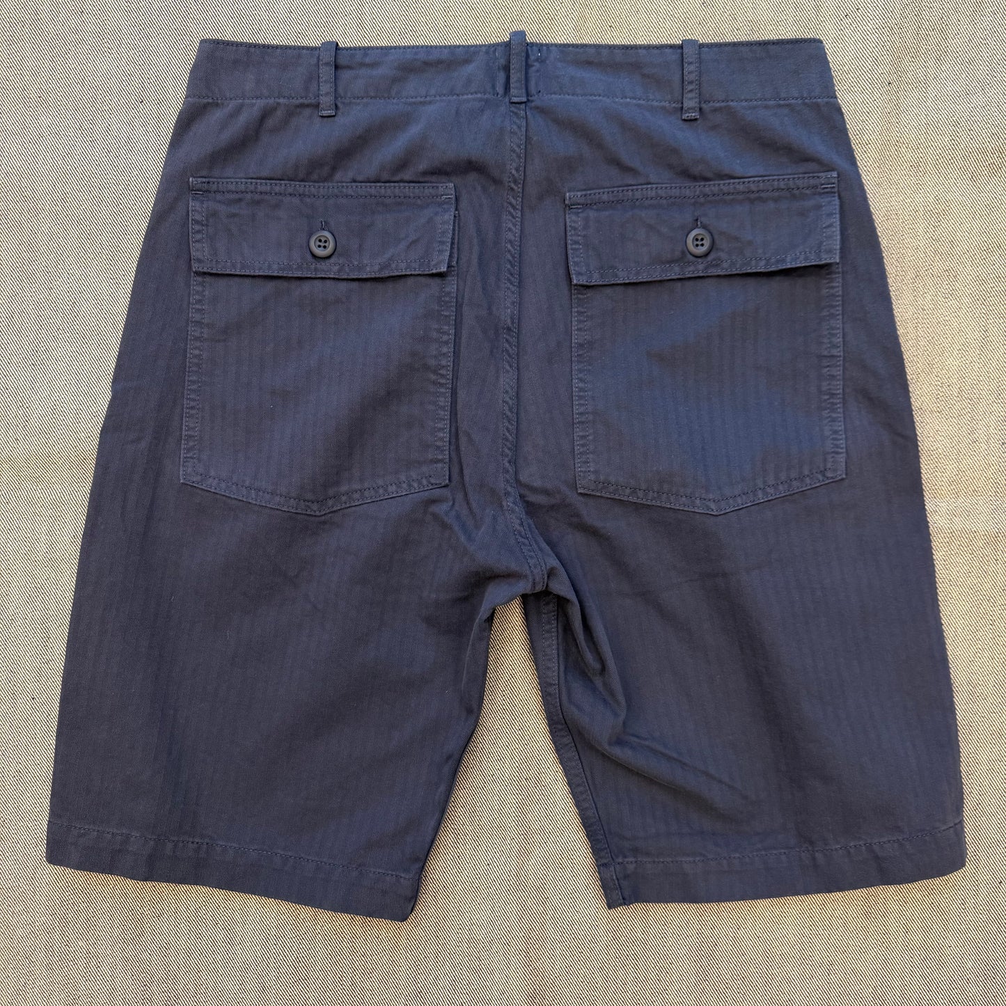 Tellason - Shorts, Fatigue Navy Herringbone