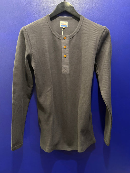 Hermansson Folktrikå - 001 Ribbed Henley Antrasit