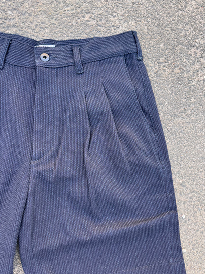 Japan Blue - Sashiko Jaquard Tuck Shorts - 11oz Indigo Sashiko