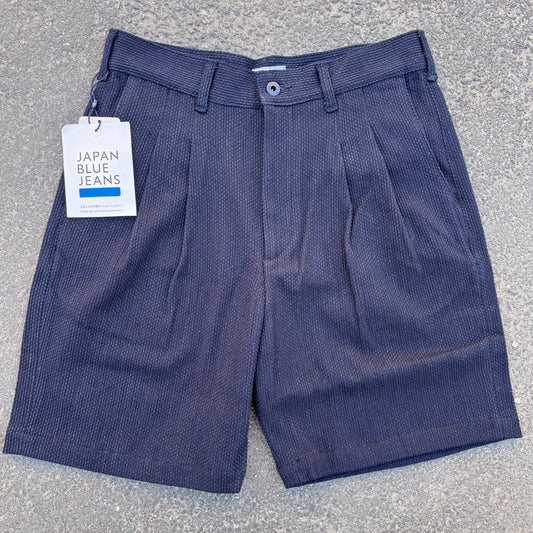 Japan Blue - Sashiko Jaquard Tuck Shorts - 11oz Indigo Sashiko