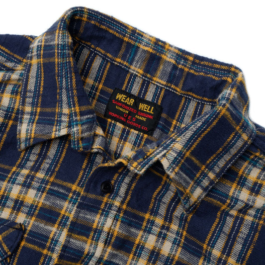 UES - 502655 Flannel Slub Navy Check