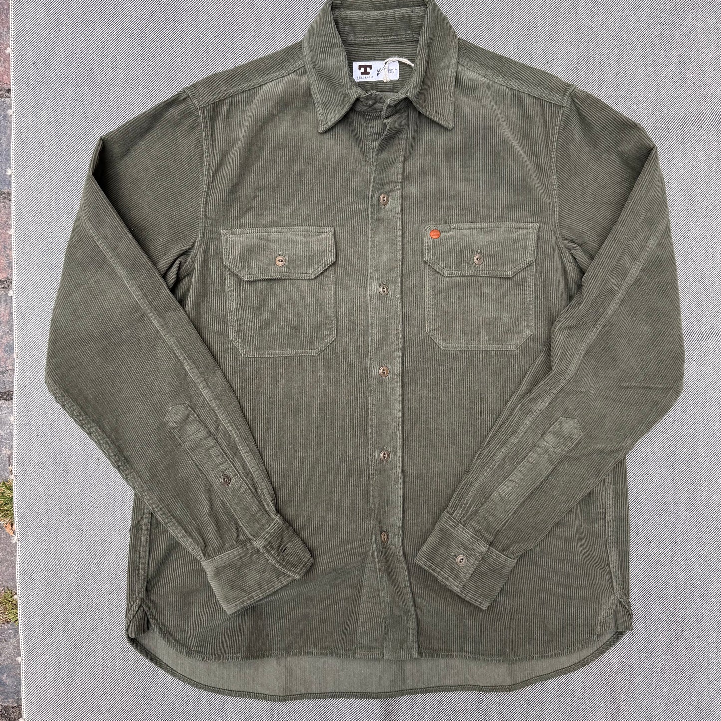 Tellason - Shirt, Clampdown Corduroy Olive