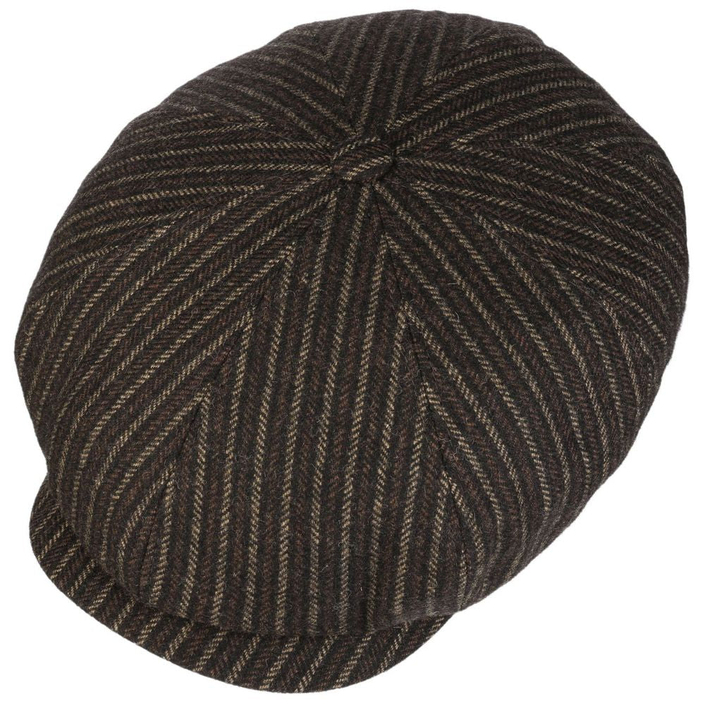 Stetson - 8 panel cap striped Brown