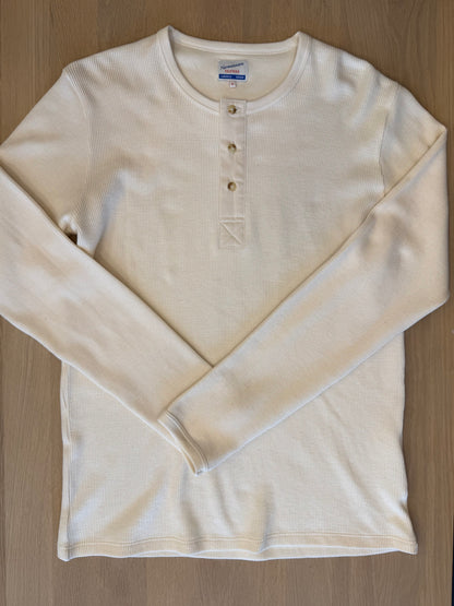 Hermansson Folktrikå - 001 Ribbed Henley Ecru
